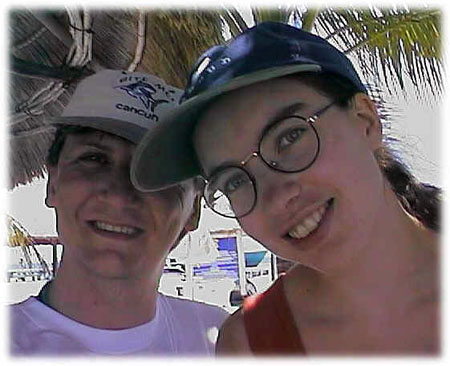 Russell & Claire - On our honeymoon in Cancun, Mexico, May 1999